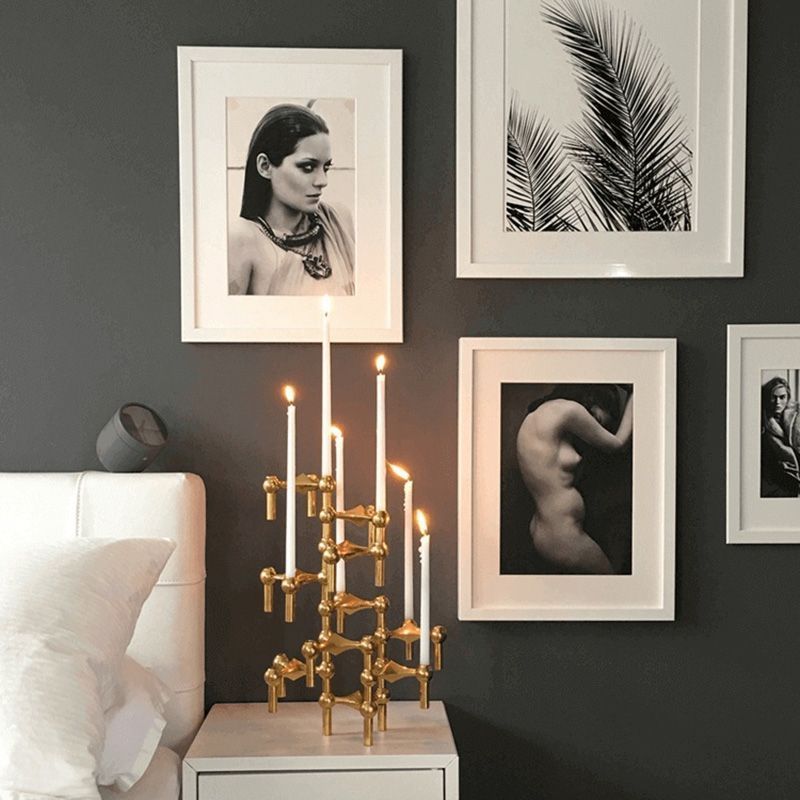 Modern luxury home decor accessories nordic metal Candle Holders, Lanterns and Candle Jars