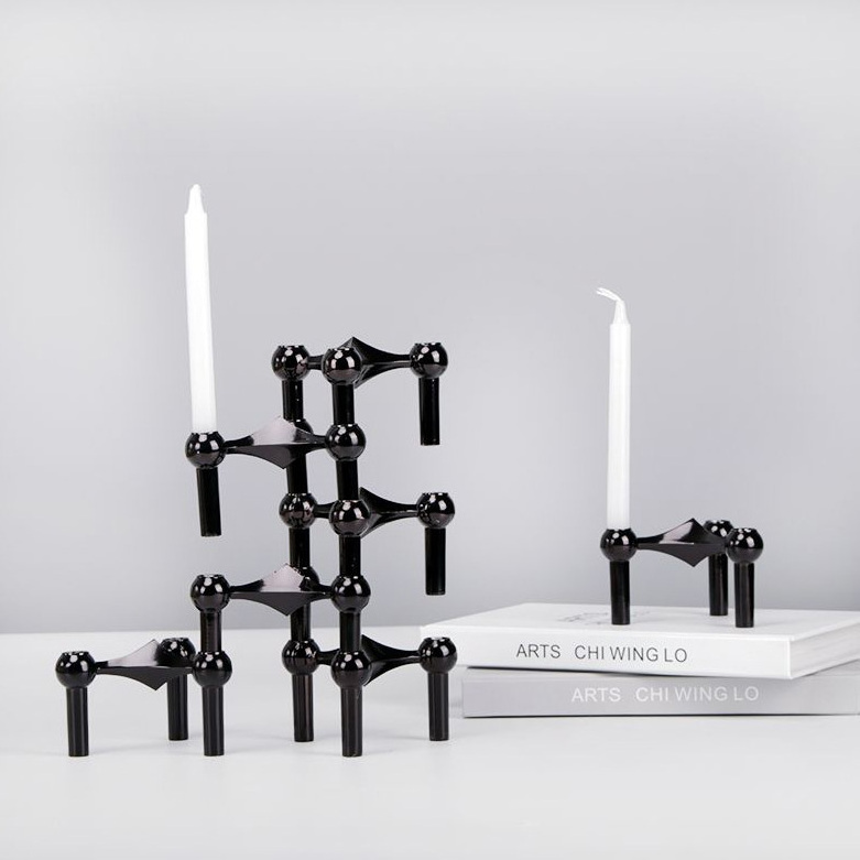 Modern luxury home decor accessories nordic metal Candle Holders, Lanterns and Candle Jars