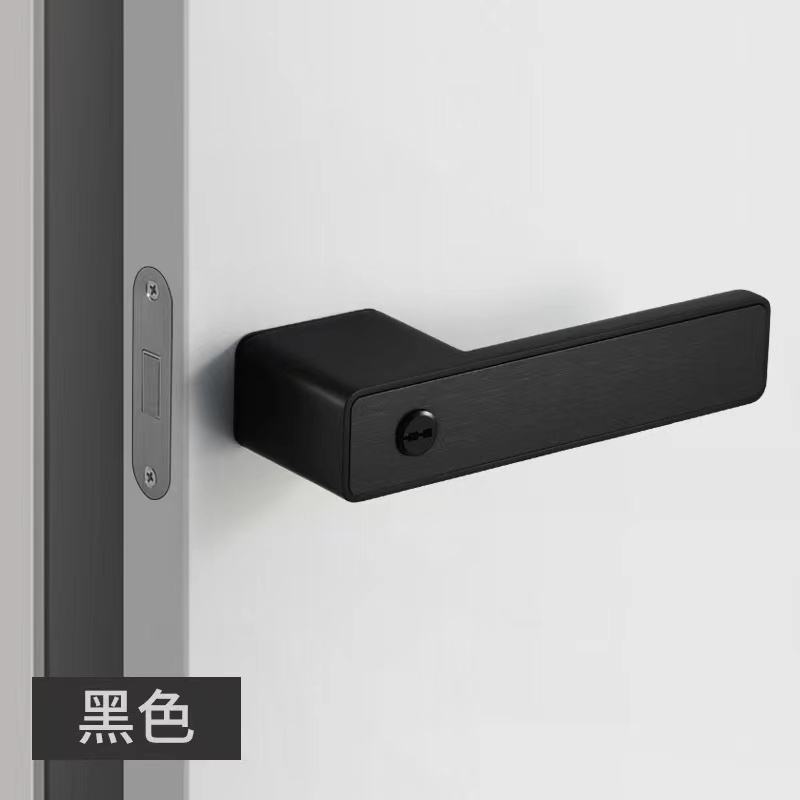 Fancy Ecological door lock Matt Black lever face Interior Magnetic door Lever Lock