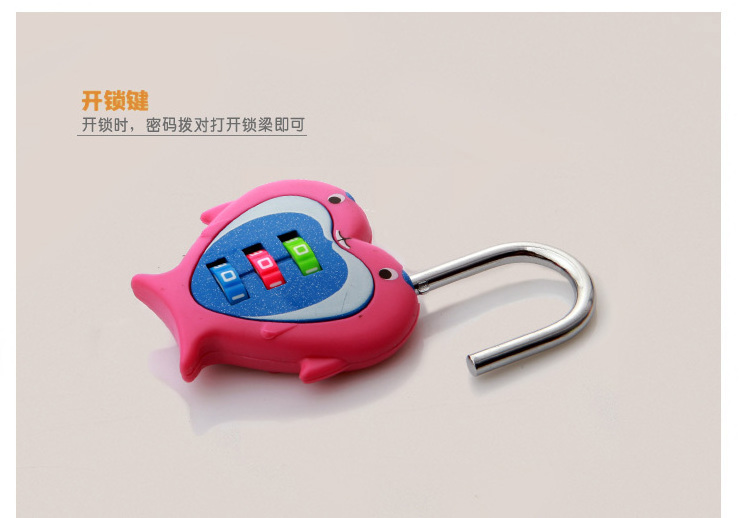 hot sale high quality zinc alloy Security Padlock color design heart padlock combination lock