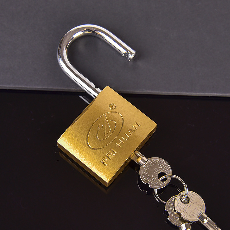 Quality Cadeado Size 30mm 40mm 50mm 60mm Heavy Duty Logo Customized Lock Cross Keys Brass Candado Copper Imitate Iron Padlock