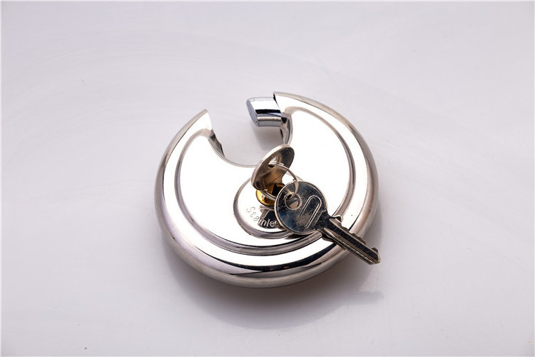 Sample Available Cadeado High Safety Candado Pad Locks Anti-Theft Stainless Steel Round Disc Padlocks