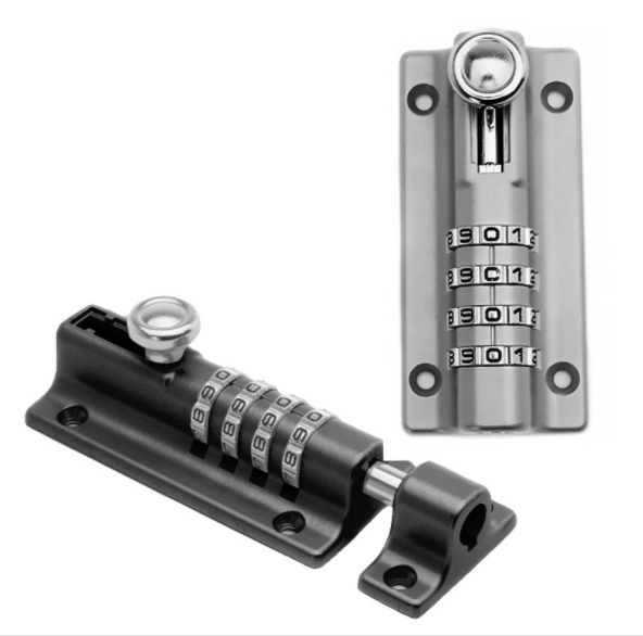 HD09 Factory sells Low price 4 Digits Zinc Alloy Cabinet Latch Metal Sliding Barrel Combination Bolt gate Lock