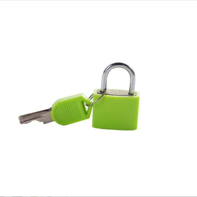 Plastic Coat Small Padlock Travel Mini Suitcase Lock With 2 Keys