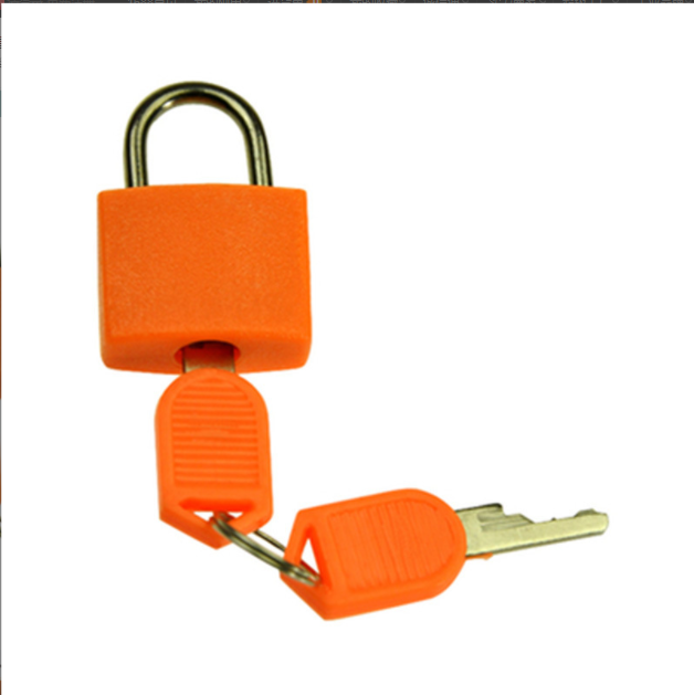 Plastic Coat Small Padlock Travel Mini Suitcase Lock With 2 Keys