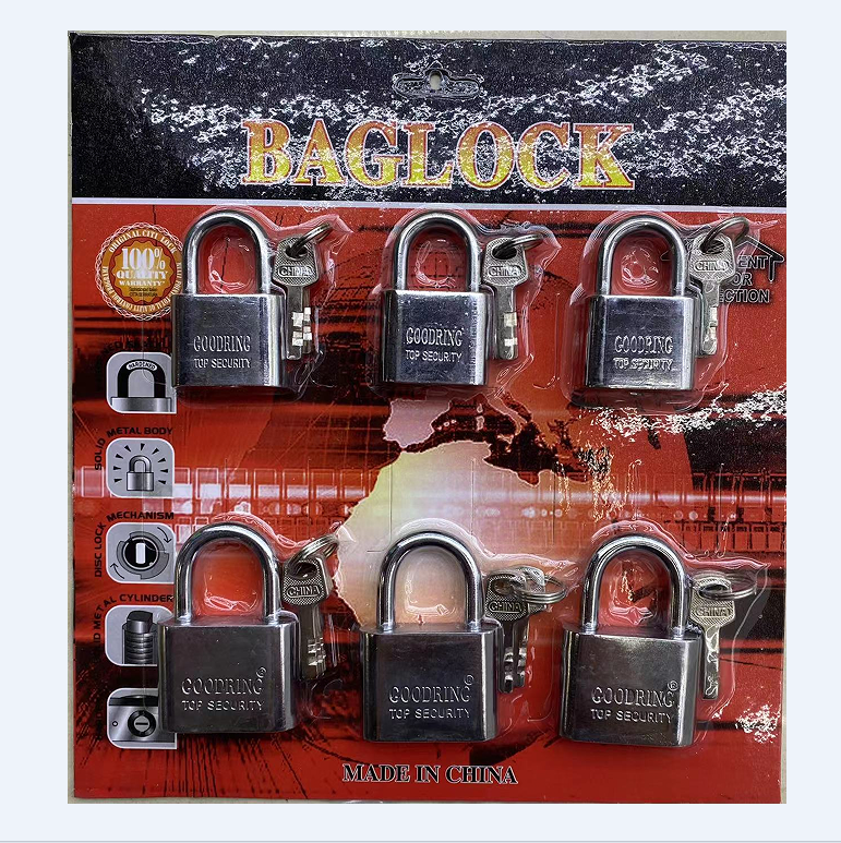 Heavy Durty iron Steel Padlock Safety Pad Lock with Hardened Chrome plated Shackle Key with  Keyed Alike