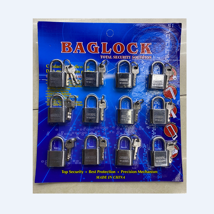 Heavy Durty iron Steel Padlock Safety Pad Lock with Hardened Chrome plated Shackle Key with  Keyed Alike