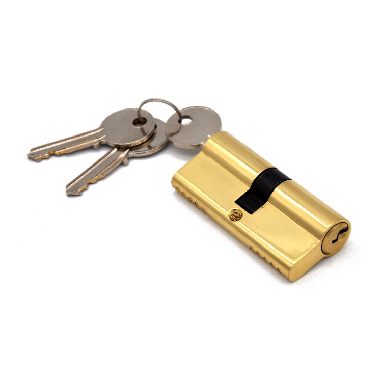 Factory OEM high quality safety European style double open with key brass cylinder lock