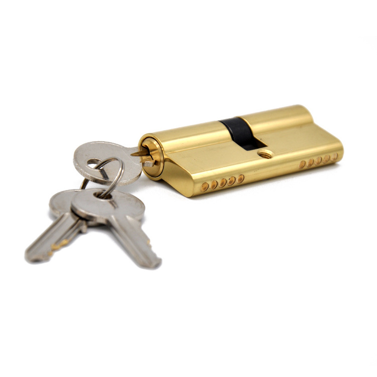 Factory OEM high quality safety European style double open with key brass cylinder lock