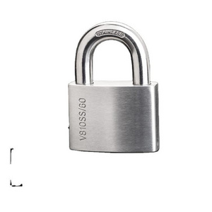 Wholesale Top Security Cadeado Low Price Waterproof Pad Lock Square Brass Key Candado Stainless Steel Padlock