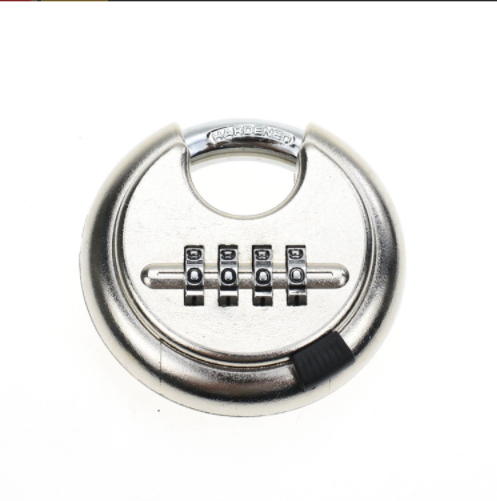 Factory Cadeado 4 Digit Zinc Alloy Combination Disc Lock High Quality Candado Door Warehouse Outdoor Round Cake Tray Padlock