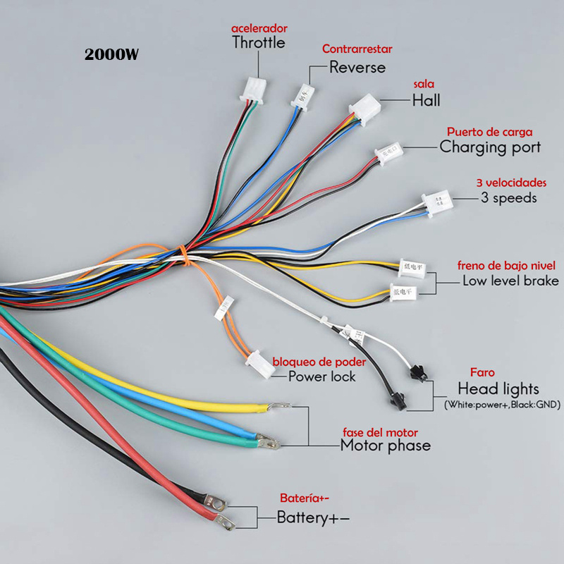 Kunray 48V 2000W High Speed 45A Controller Electric Bicycle Engine Brushless DC Motor Kits for E-tricycle