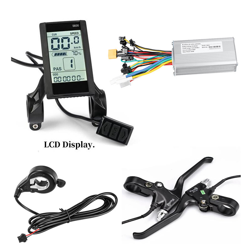 S830U 500W 25A Brushless Controller with LCD Display Electric Bike Conversion Kit Display