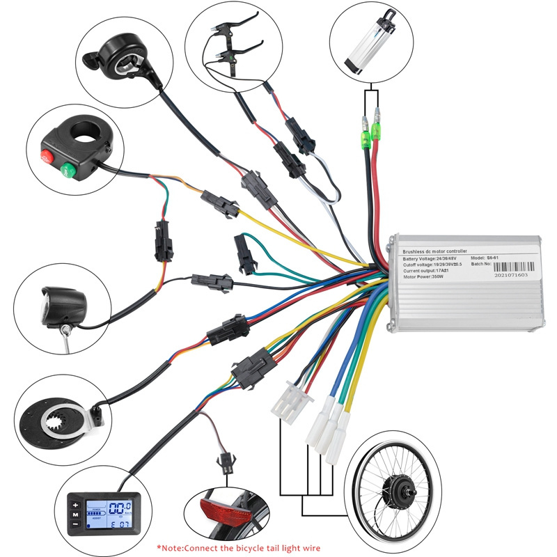 S830U 500W 25A Brushless Controller with LCD Display Electric Bike Conversion Kit Display