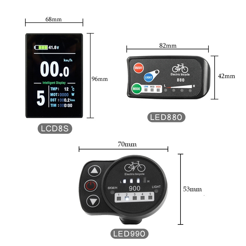 KT-LCD8S LCD Display for E-Bike Kit Electric Bicycle Conversion kit Display Electric Bicycle Part Accessories Display