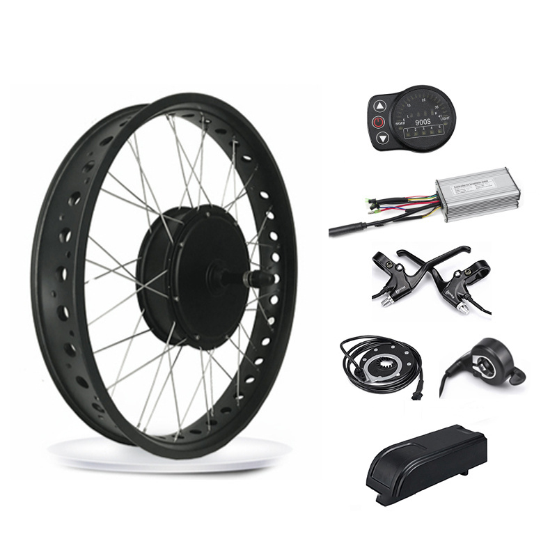 20inch 26inch 700C 48V 1500W Fat Rear Snow Mountain Bike Motor Wheel Conversion Kit