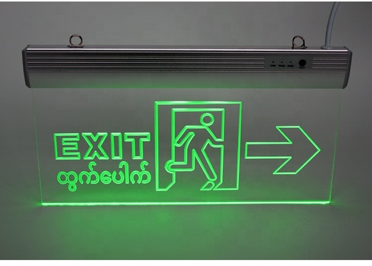 3 hours Emergency Fire LED Exit Sign Light salida exit sign