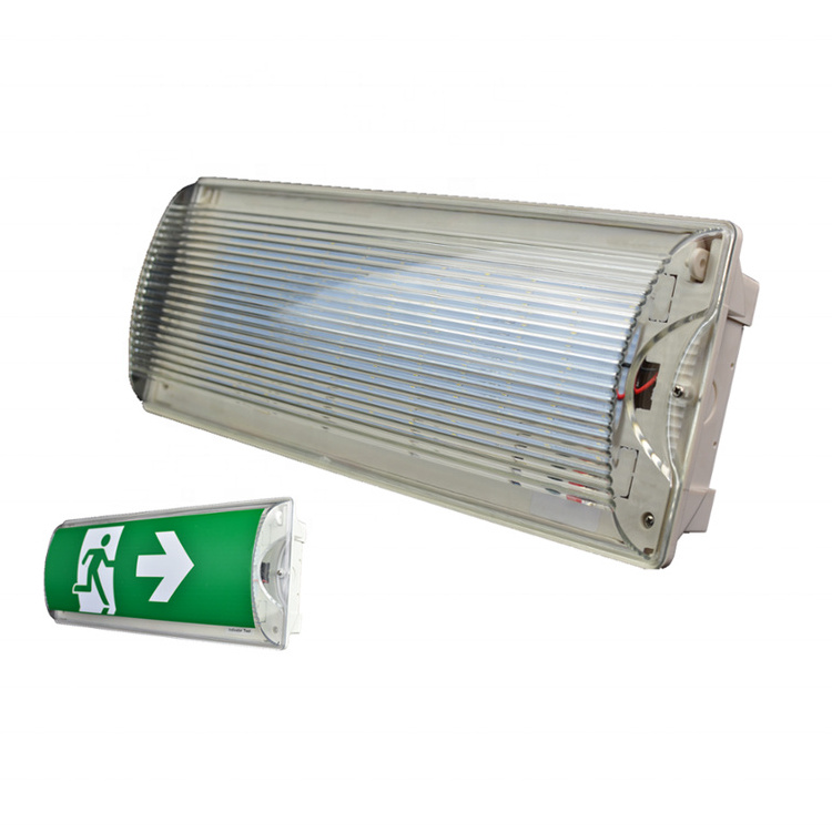 Free sample Wall Mounted Fire Safety led emergency exit light with battery backup