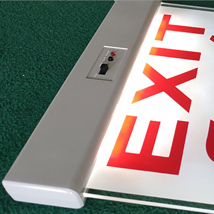 CE Certificate high quality fire led exit sign warning emergency light red exit sign combo