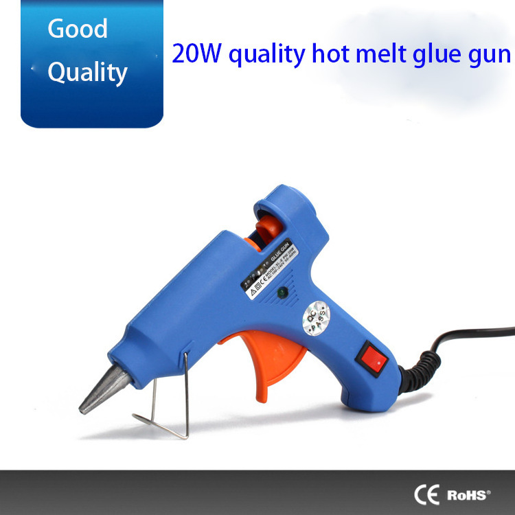 Handmade 20W Hot Melt Mini Glue Gun Single Temperature Type with 7mm Glue Stick for DIY Wholesale