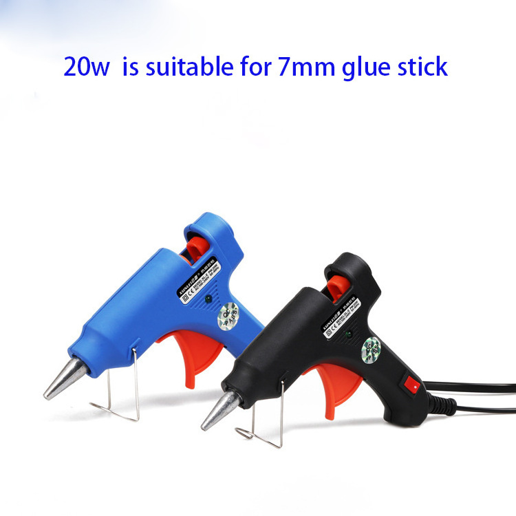 Handmade 20W Hot Melt Mini Glue Gun Single Temperature Type with 7mm Glue Stick for DIY Wholesale