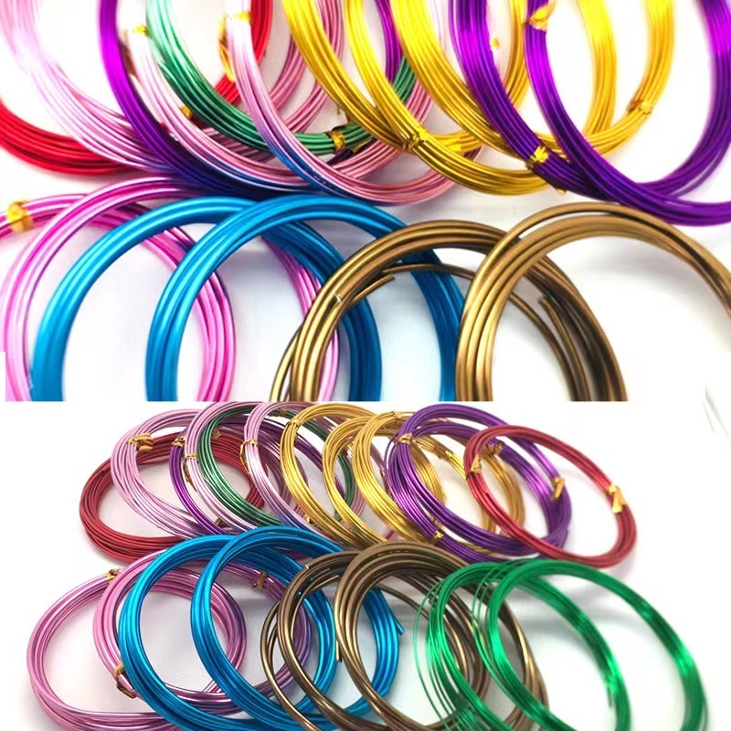 0.8mm 5m Colorful Anodized Aluminum Bonsai Wire Soft DIY Jewelry Making Craft Wire for Findings & Components