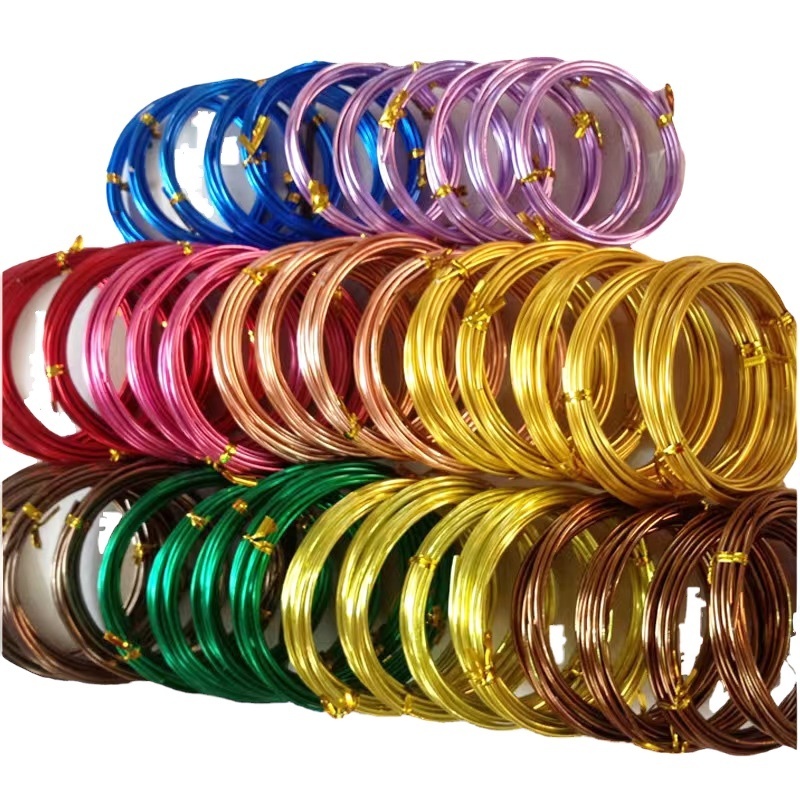 0.8mm 5m Colorful Anodized Aluminum Bonsai Wire Soft DIY Jewelry Making Craft Wire for Findings & Components