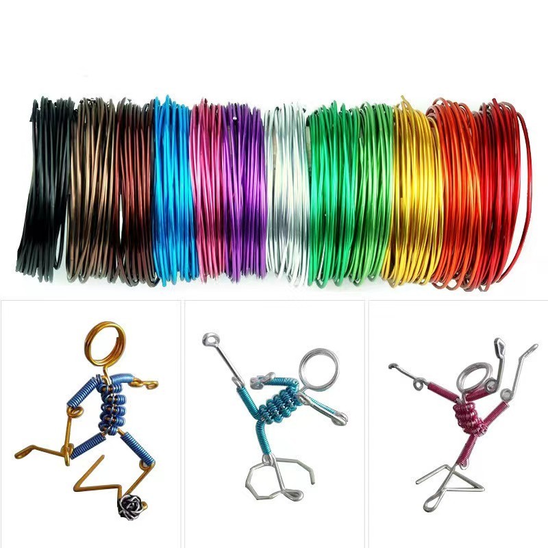 0.8mm 5m Colorful Anodized Aluminum Bonsai Wire Soft DIY Jewelry Making Craft Wire for Findings & Components