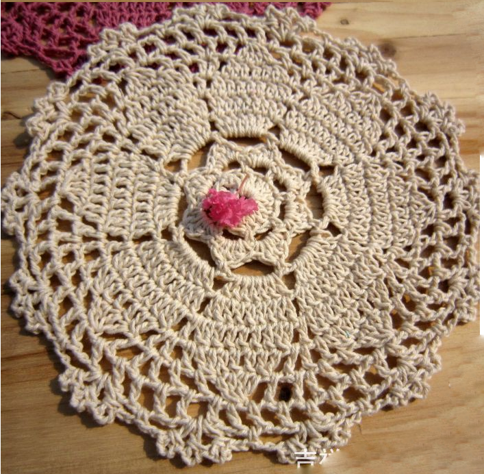 retro Handmade Crochet Cotton Lace Table Doily Round Lace Place coffee  mats cushion