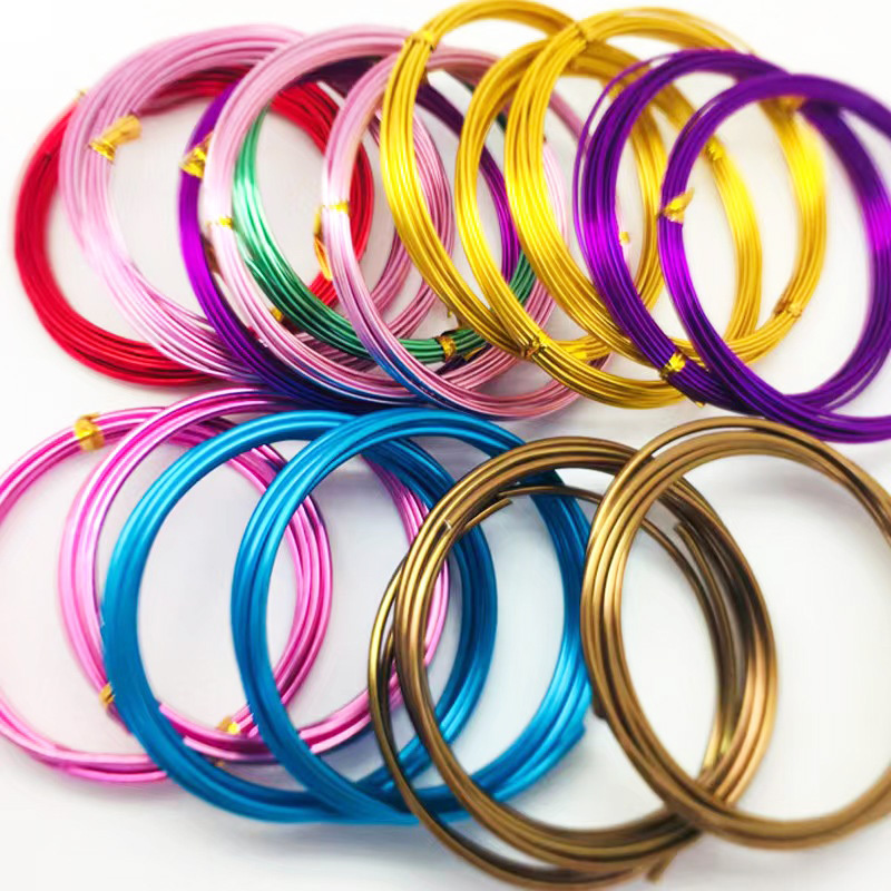 0.8mm 5m Colorful Anodized Aluminum Bonsai Wire Soft DIY Jewelry Making Craft Wire for Findings & Components