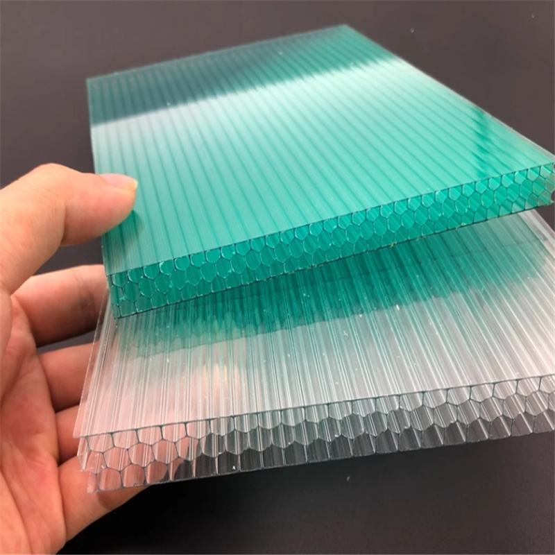 UV Protected Clear PC Multiwall Polycarbonate Hollow Sheet PC Sheet Transparent 4mm-16mm Roof Panel