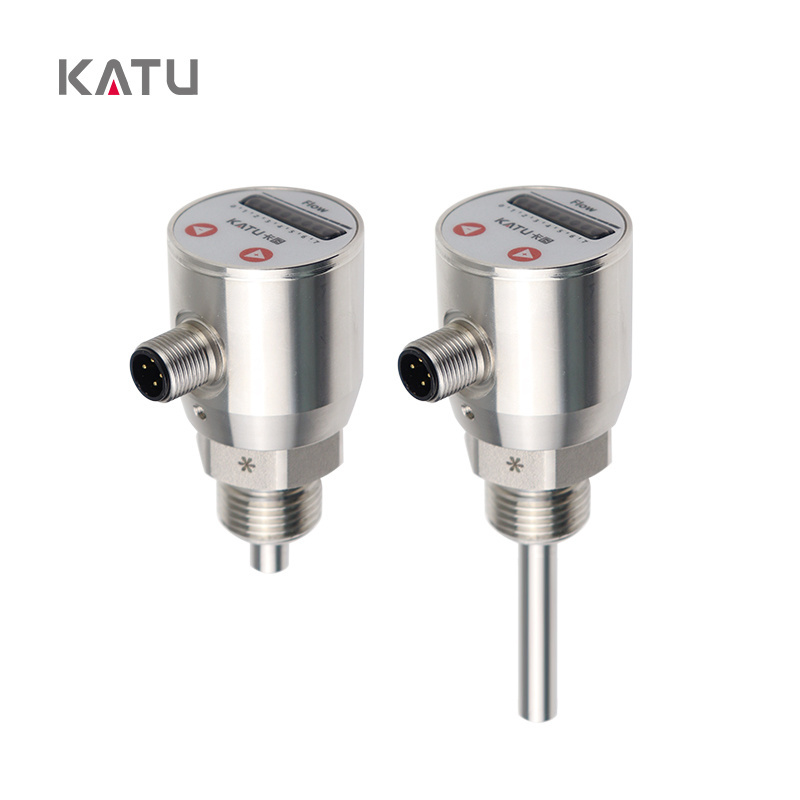 KATU factory Hot -selling FS210-PR12ML050 LED display 4-20mA stainless steel Electronic flow sensor flow switch for water oil