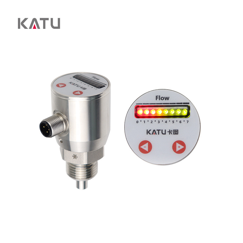 KATU factory Hot -selling FS210-PR12ML050 LED display 4-20mA stainless steel Electronic flow sensor flow switch for water oil