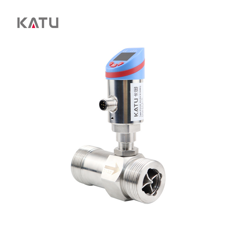 KATU FS510 flange male female connection liquid universal smart  turbine  flow switch