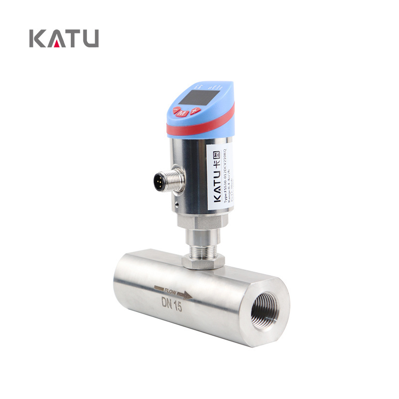 KATU FS510 flange male female connection liquid universal smart  turbine  flow switch