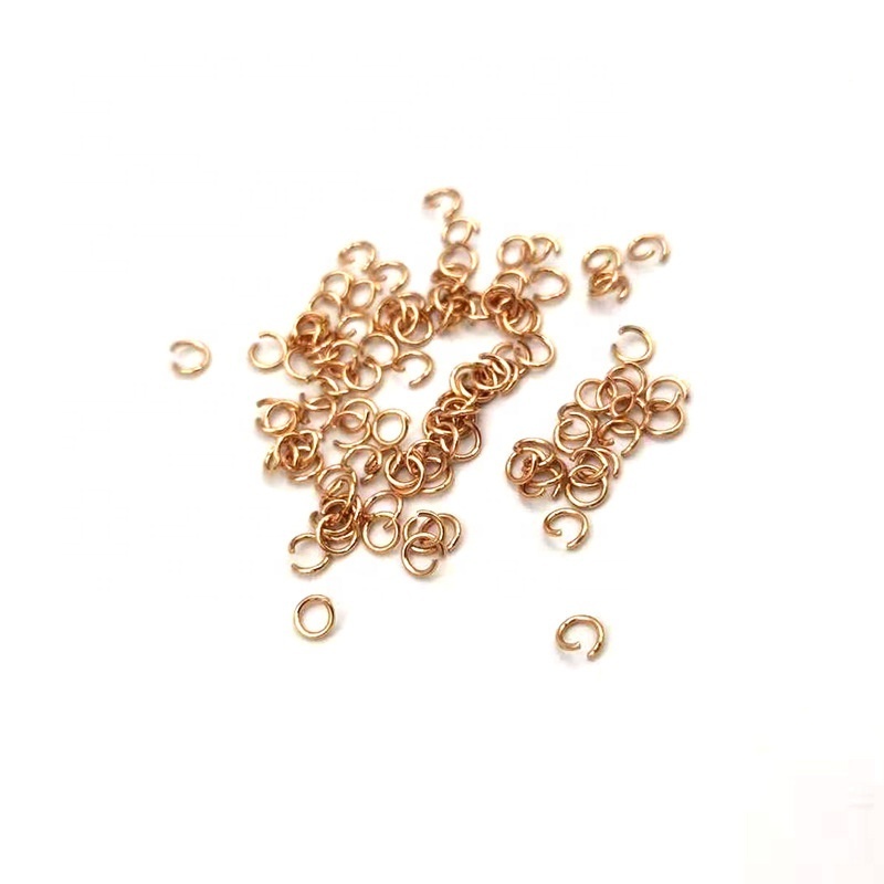 Round Chain Bracelet Connectors Gold Plated Flat Split Jump Rings Stainless Steel Ring Connectors Accessories for Jewelry Making