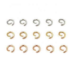 Round Chain Bracelet Connectors Gold Plated Flat Split Jump Rings Stainless Steel Ring Connectors Accessories for Jewelry Making