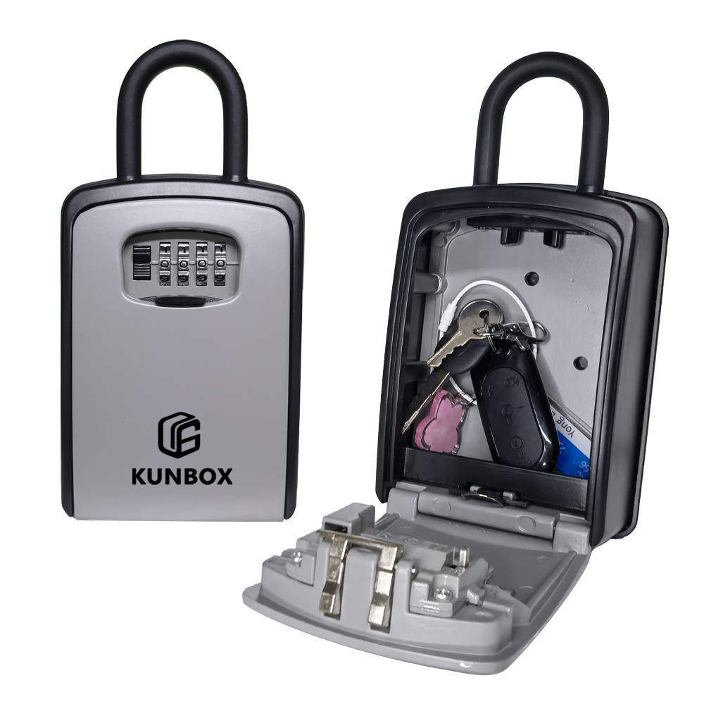 Secure Key XL Large Capacity Combination Safe Outdoor Heavy Duty Portable Lock Box With Shackle Key Locker