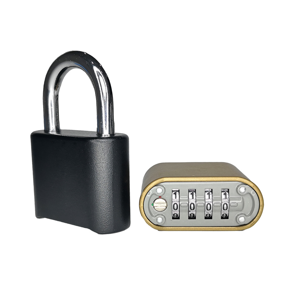 Padlock with 4 Combination Outdoor Waterproof Padlock for School Gym Locker Outdoor Fence Hasp Cabinet Toolbox Locker