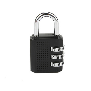 30 mm Combination Locks Black and Colorful 3 Digital Number Code Padlocks Travelling luggage Lock