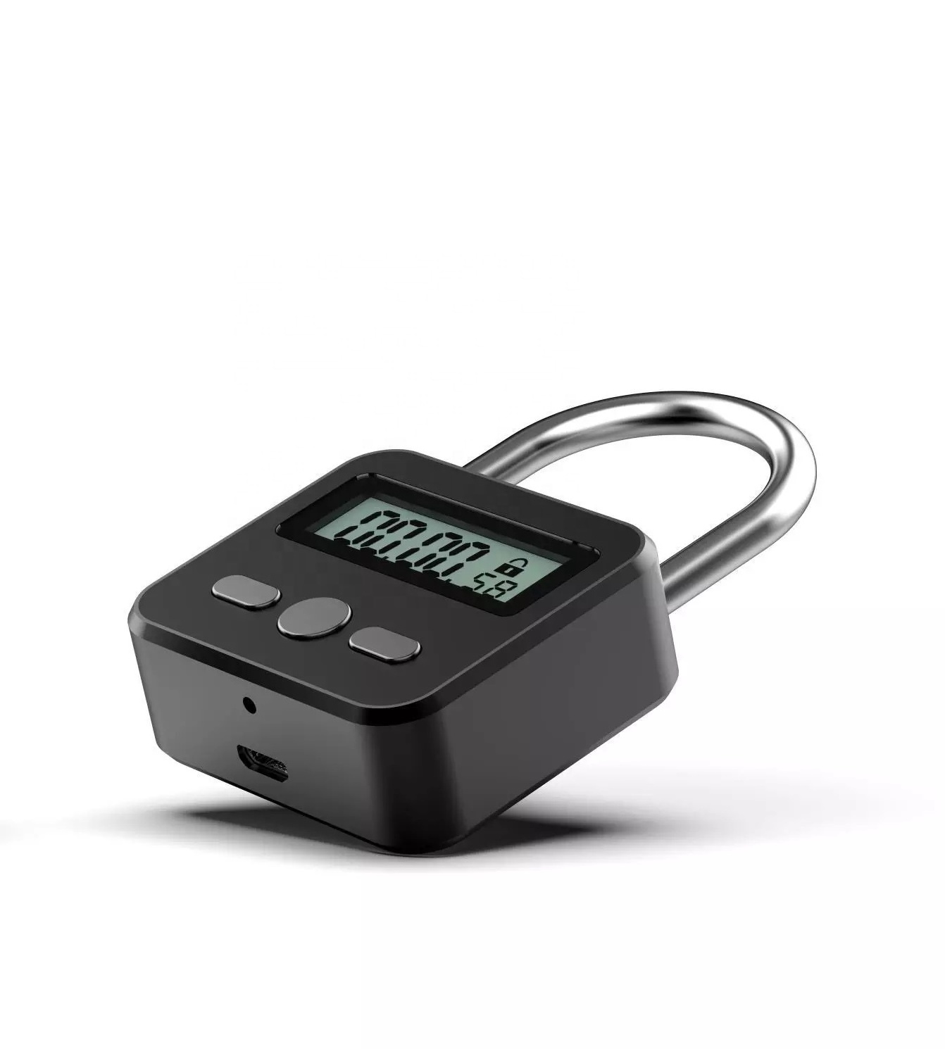 New Metal Time Lock Zinc Alloy 45mm Strong Timer Alarming Padlock with LCD Screen 99 Hours Max Timing Lock