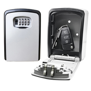 XL Black Grey Silver Color Large Capacity Storage Car Key FOB Safe Lock Box Key Lockbox for Outside Real Estate Box