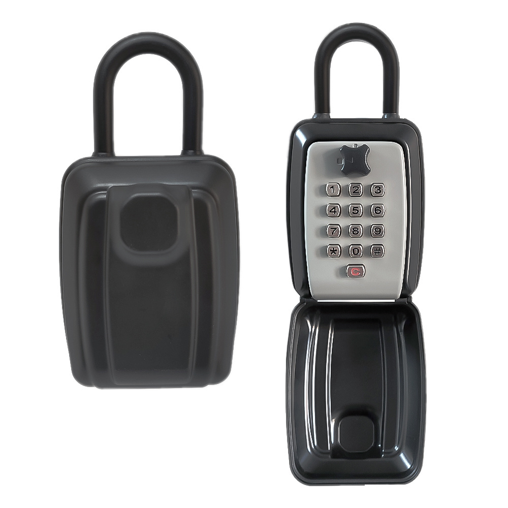 Portable 12 Button keypad Safety storage Key safe door lock Box Outdoor Combination shackle hanger key box