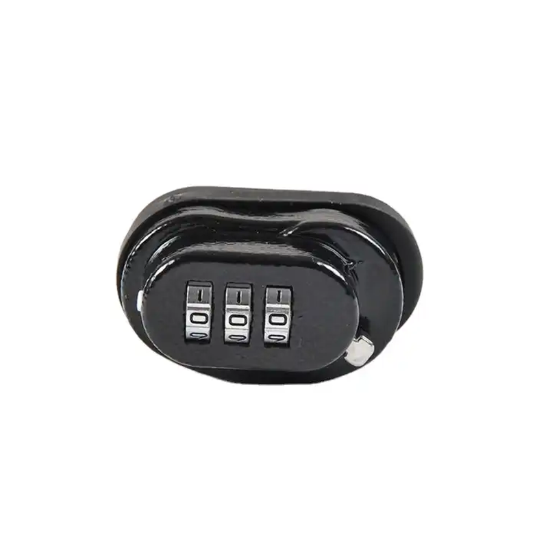 High quality black 3 digits combination lock for security reset password zinc alloy trigger lock