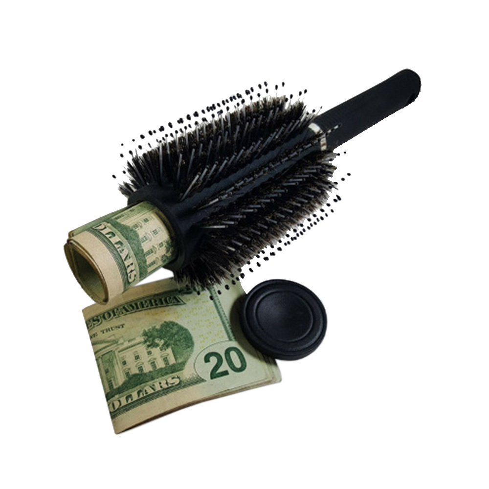 Diversion Safe Detangling Hair Brush Comb to Hide Money Jewelry Valuables with Discreet Secret Removable Lid