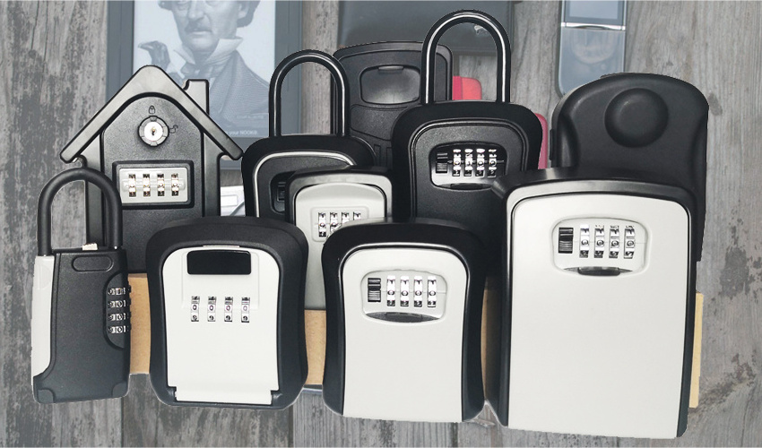 Key Lock Box Storage Combination Realtor Key Safe Box 10-Digit Push Button Security Key Safes