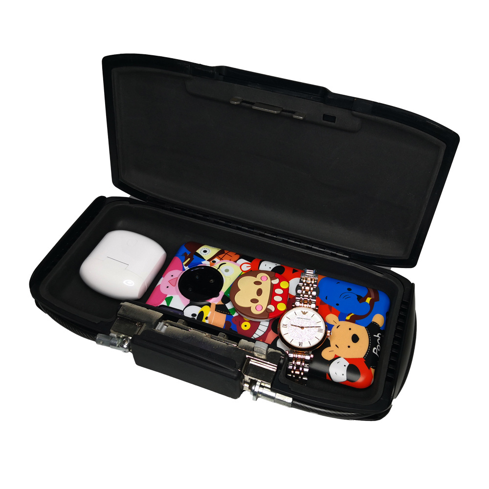 Travel Safe Box with Combination Lock and Fix Steel Cable Portable Lock Box