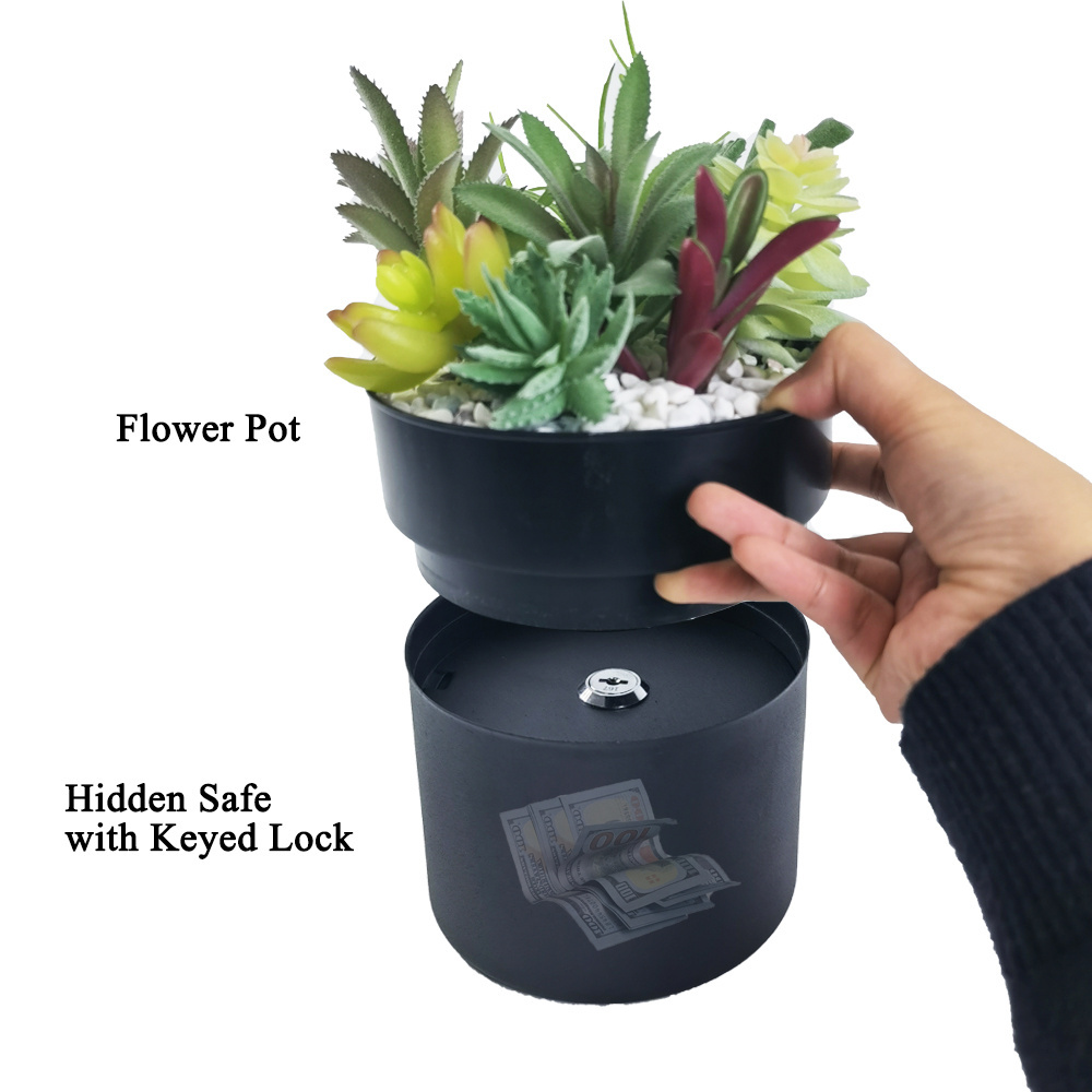 Hide Key Secret Safe Flower Pot With Hidden Safe & Secret Compartment Hide A Key Outdoor Novelty Hidden Compartment Money Safe