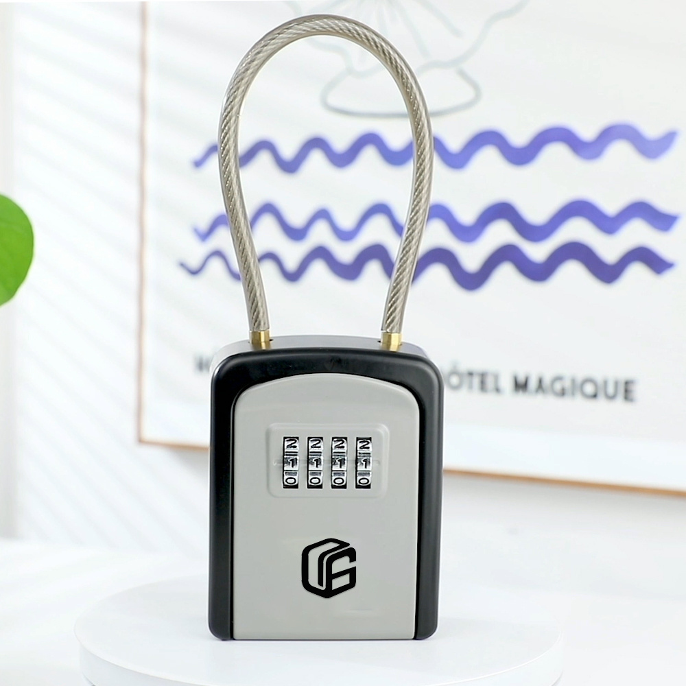 Steel Cable Shackle Portable Mini Small  Key Lock Box Hide a Key Safe Lockbox Car Padlock Key Safe