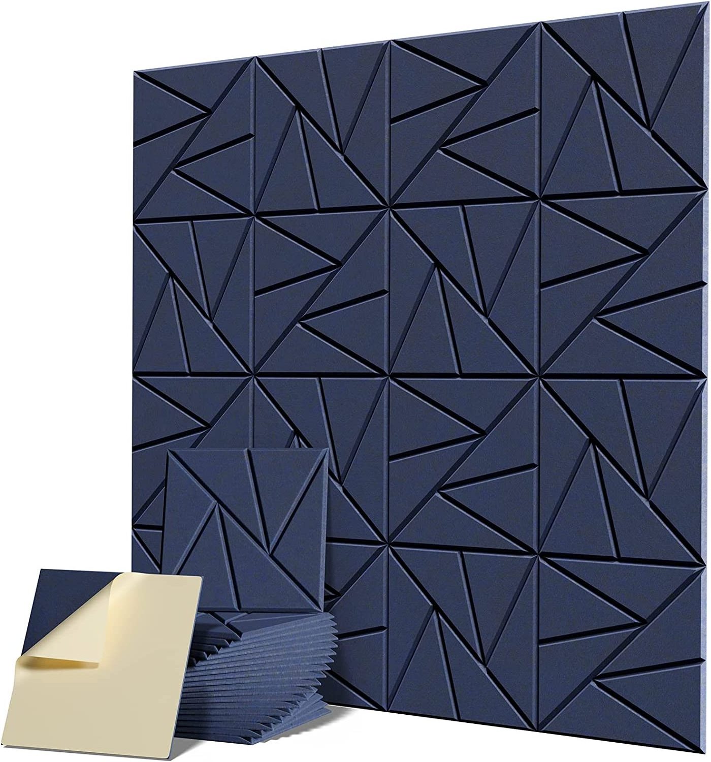 Sound Proof Foam Panels, Sound Panels High Density, Soundproof Wall Panels for Home Studio Office-Black